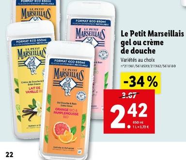 Le Petit Marseillais Gel Ou Crème De Douche