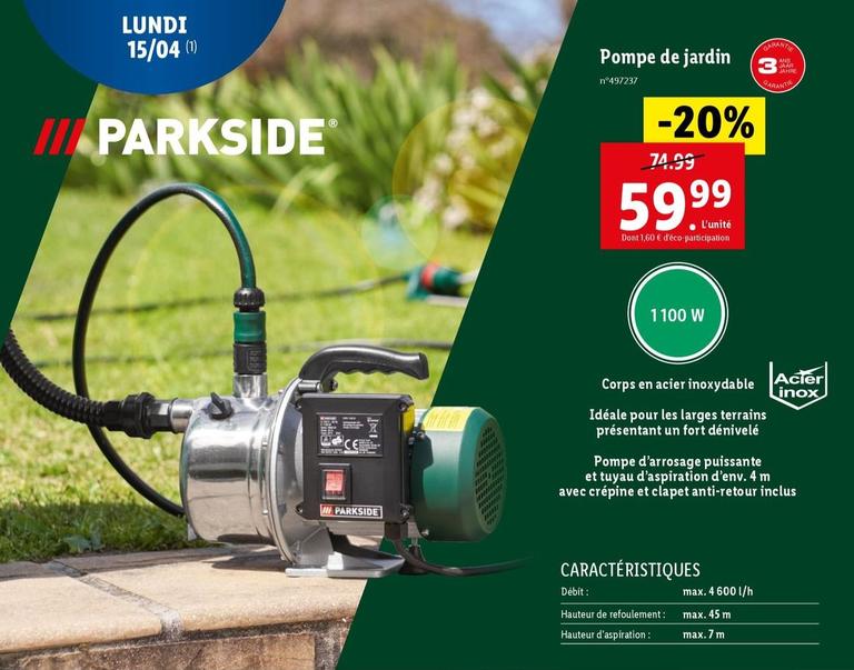 Parkside - Pompe De Jardin