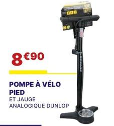 Dunlop - Pompe À Vélo Pied offre à 8,9€ sur Carter-Cash