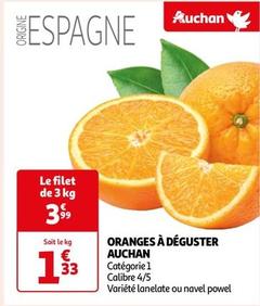 Auchan - Oranges À Déguster offre à 1,33€ sur Auchan Hypermarché