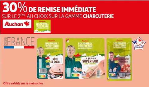 30% De Remise Immédiate Sur Le 2eme Au Choix Sur La Gamme Charcuterie offre sur Auchan Hypermarché
