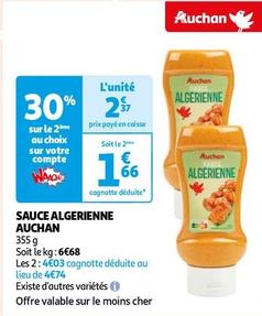 Auchan - Sauce Algerinne  offre à 2,37€ sur Auchan Hypermarché