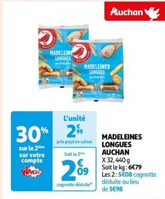 Auchan - Madeleines Longues offre à 2,99€ sur Auchan Hypermarché