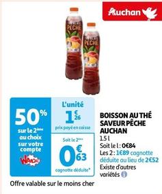 Auchan - Boisson Au Thé Saveur Pêche  offre à 1,26€ sur Auchan Hypermarché