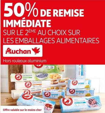 Auchan - Sur Le 2eme Au Choix Sur Les Emballages Alimentaires  offre sur Auchan Hypermarché