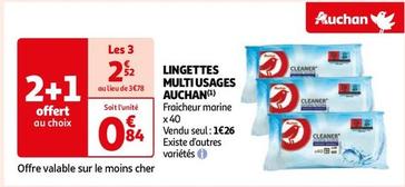 Auchan - Lingettes Cleaner Multi Usages  offre à 1,26€ sur Auchan Hypermarché