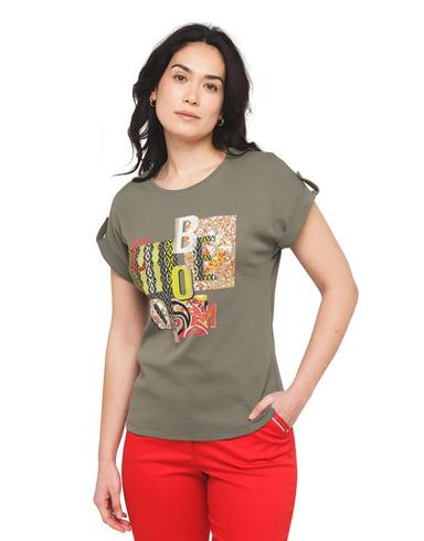 T-shirt 100% coton kaki offre à 39,96€ sur Christine Laure
