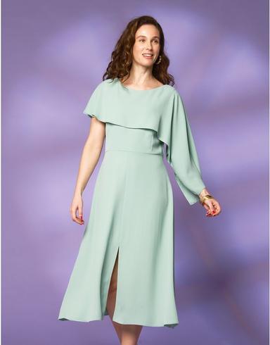 Robe habillée crêpe vert offre à 149,95€ sur Christine Laure