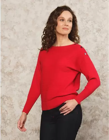 Pull maille rouge offre à 69,95€ sur Christine Laure