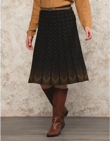 Jupe midi maille noire offre à 79,95€ sur Christine Laure