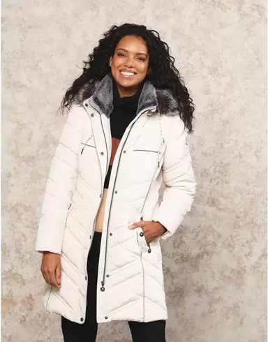 Parka longue écrue offre à 199,95€ sur Christine Laure