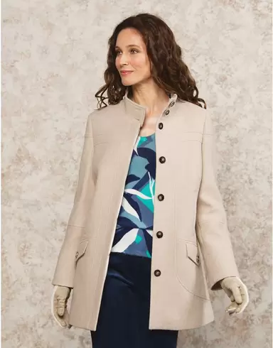 Manteau chic laine beige offre à 229,95€ sur Christine Laure