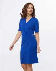 Robe chic drapée bleu offre à 99,95€ sur Christine Laure