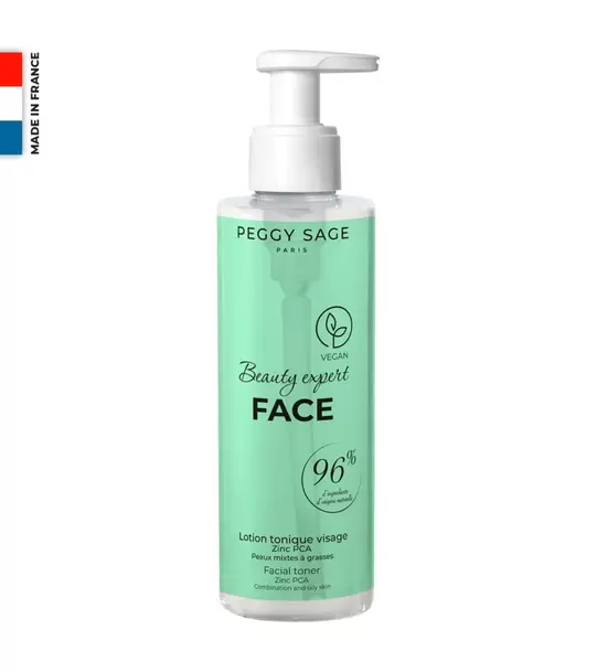 Lotion tonique visage BEAUTY EXPERT FACE - zinc PCA - peaux mixtes à grasses offre à 9,9€ sur Peggy Sage