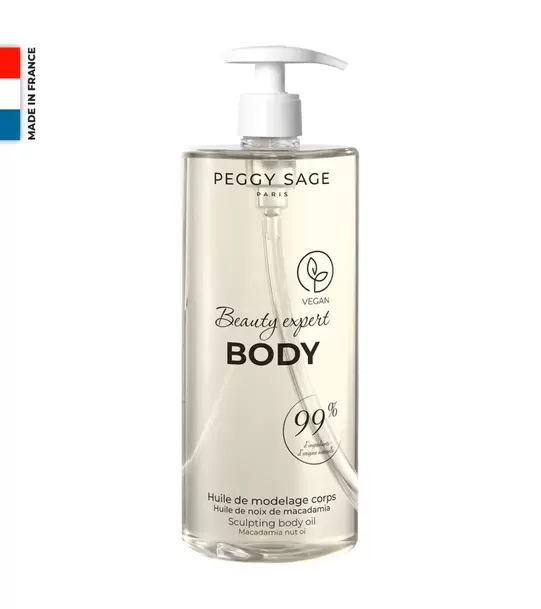 Huile de modelage corps BEAUTY EXPERT BODY - huile de noix de macadamia offre à 34,9€ sur Peggy Sage