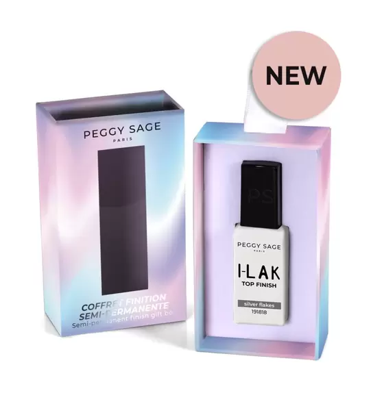 Coffret finition semi-permanente I-LAK TOP FINISH - silver flakes offre à 9,54€ sur Peggy Sage