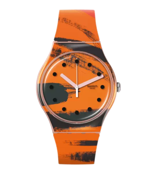 BARNS-GRAHAM'S ORANGE AND RED ON PINK offre à 110€ sur Swatch