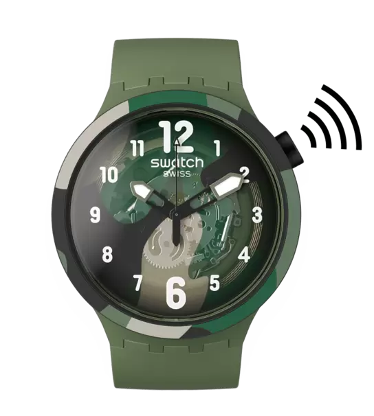 LOOK RIGHT THRU GREEN PAY! offre à 130€ sur Swatch