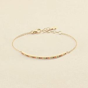 bracelet souple rainbow - multicolore / doré