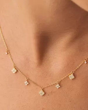 Collier ras du cou BELOVED - Cristal / Doré offre à 79€ sur Agatha