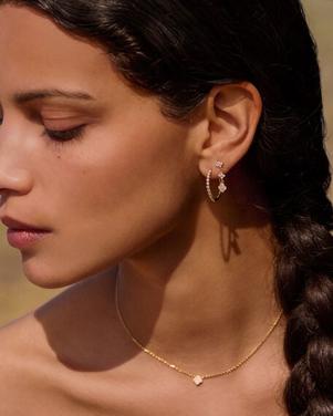 Boucles d'oreilles pendantes BELOVED - Cristal / Doré offre à 59€ sur Agatha
