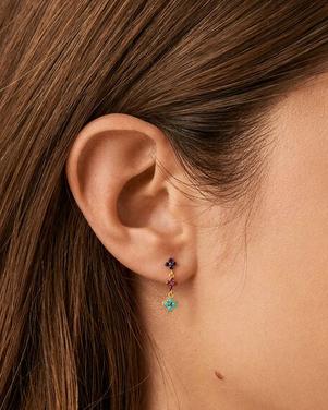 Boucles d'oreilles pendantes BELOVED - Multicolore / Doré offre à 59€ sur Agatha
