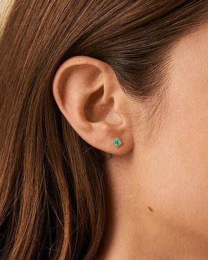 Boucles d'oreilles puces BELOVED - Turquoise / Doré offre à 45€ sur Agatha