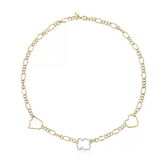 Collier ras du cou bicolore avec motifs New Silueta offre à 449€ sur TOUS