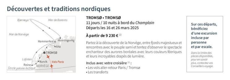 Découvertes Et Traditions Nordiques : Tromsø offre à 9230€ sur Ponant