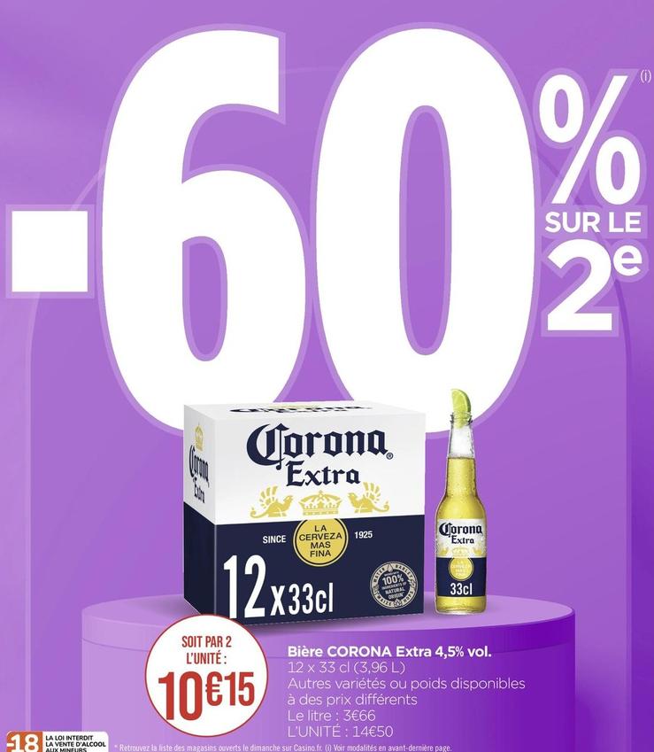 Bière offre à 10,15€ sur Géant Casino