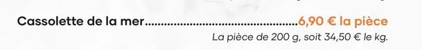 Cassolette De La Mer offre à 6,9€ sur E.Leclerc