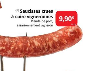 Saucisses Crues À Cuire Vigneronnes offre à 9,9€ sur Colruyt