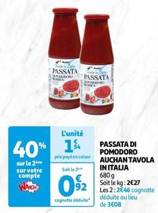 Auchan - Passata Di Pomodoro Tavola In Italia offre à 1,54€ sur Auchan Hypermarché