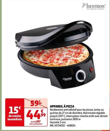 Bestron - Appareil À Pizza offre à 44,99€ sur Auchan Hypermarché
