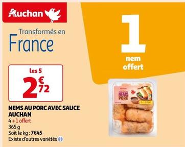 Auchan - Nems Au Porc Avec Sauce  offre à 2,72€ sur Auchan Hypermarché