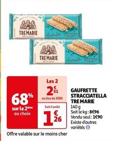 Marie - Gaufrette Stracciatella offre à 1,26€ sur Auchan Hypermarché