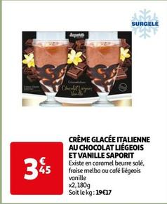 Saporit - Crème Glacée Italienne Au Chocolat Liégeois Et Vanille offre à 3,45€ sur Auchan Hypermarché