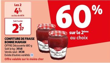 Bonne Maman - Confiture De Fraise offre à 3,38€ sur Auchan Hypermarché