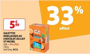 St Michel - Galettes Moelleuses Au Chocolat Au Lait offre à 5,99€ sur Auchan Hypermarché