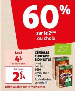 Nestlé - Céréales Chocapic Bio offre à 3,19€ sur Auchan Hypermarché