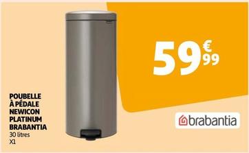 Brabantia - Poubelle À Pédale Newicon Platinum offre à 59,99€ sur Auchan Hypermarché