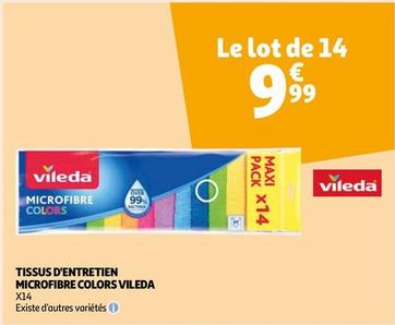 Vileda - Tissus D'entretien Microfibre Colors offre à 9,99€ sur Auchan Hypermarché