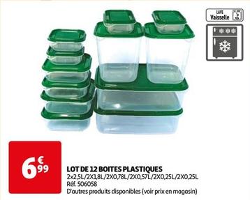 Lot De 12 Boites Plastiques offre à 6,99€ sur Auchan Hypermarché