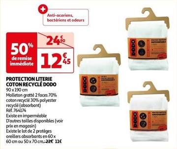 Dodo - Protection Literie Coton Recyclé offre à 12,45€ sur Auchan Hypermarché
