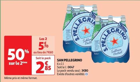 San Pellegrino - 6x1L offre à 2,85€ sur Auchan Hypermarché