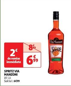 Via Manzoni - Spritz offre à 6,99€ sur Auchan Hypermarché