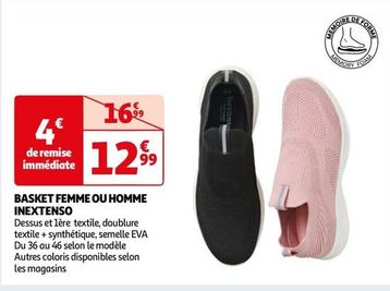 Inextenso - Basket Femme Ou Homme offre à 12,99€ sur Auchan Hypermarché