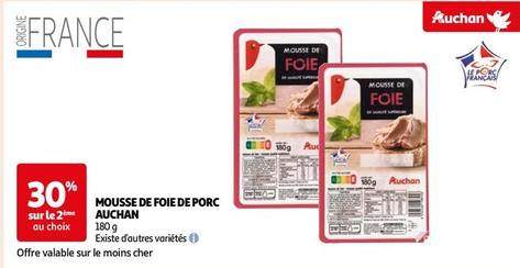 Auchan - Mousse De Foie De Porc  offre sur Auchan Hypermarché