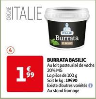Burrata Basilic offre à 1,99€ sur Auchan Hypermarché