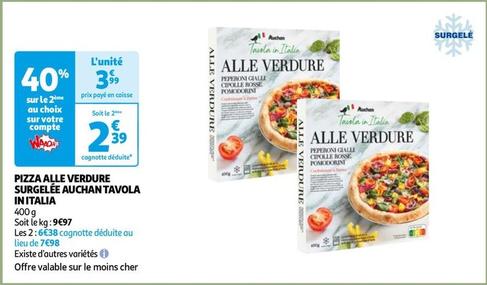 Auchan - Pizza Alle Verdure Surgelée Tavola In Italia offre à 3,99€ sur Auchan Hypermarché